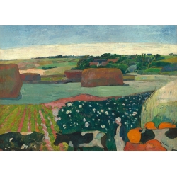 Wall art print, canvas, poster by Paul Gauguin, Haystacks in Brittany