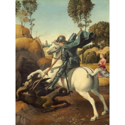 Tableau toile, affiche, poster Raffaello, Saint Georges et le Dragon