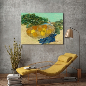 Quadro, poster, stampa su tela. Van Gogh, Natura morta con arance