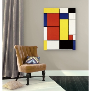 Wall art print and canvas. Piet Mondrian, Composition II
