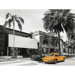 Tableau magasin Prada Gucci in Rodeo Drive, Beverly Hills, Yellow