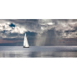 Cuadro barcos de vela y poster, Navegando por un mar de plata