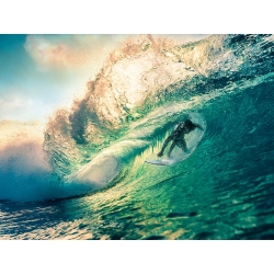 Quadro su tela, poster surf. Surf al tramonto, Australia