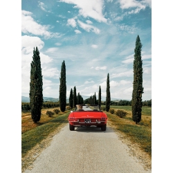 Quadro Auto sportiva in Toscana. Stampa su tela, poster