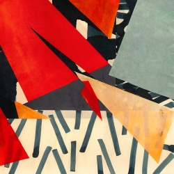 Geometric abstract art print and canvas. Bacci, Memphis Blues II