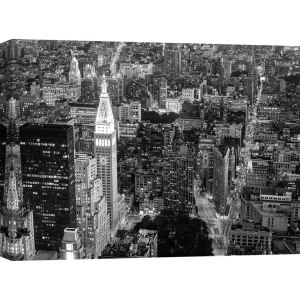 Quadro, stampa su tela. Michel Setboun, Vista aerea di Manhattan, New York