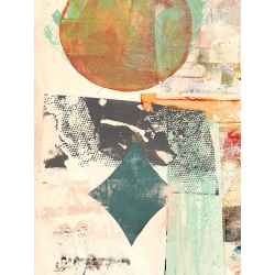 Stampa astratta su tela, poster. Winkel, Pop Love 3 (detail, Moon)