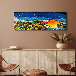 Colorful wall art print and canvas. Wallas, It’s a romantic sunset