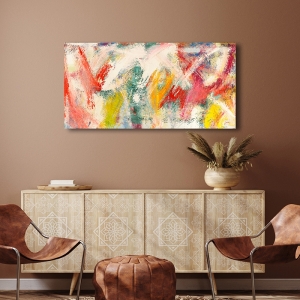 Cuadro abstracto en lienzo, poster, Lucas, Un vórtice de colores