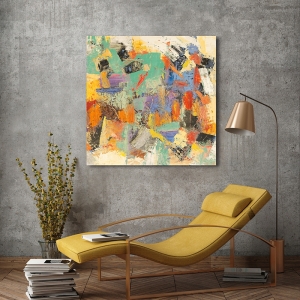 Cuadro abstracto en lienzo, poster, Lucas, Revolución de colores II