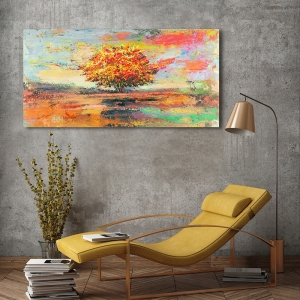 Tree wall art print, canvas, poster, Luigi Florio, Summer tree detail