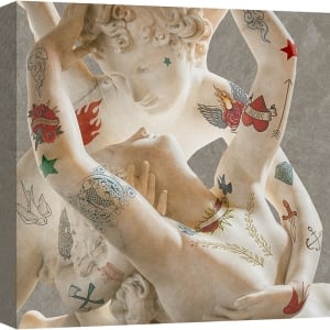 Cuadro moderno en lienzo, Tattooed Lovers II Cupido y Psique