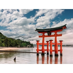 Cuadro en lienzo, poster de Santuario de Itsukushima, Japón 