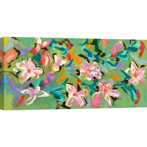 Cuadro abstracto flores, lienzo, poster. Parr, Nenúfares en verano