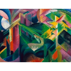 Print, canvas, poster, Deer in a Monastery Garden by Franz Marc