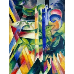 Print, canvas, poster, The Little Mountain Goats by Franz Marc