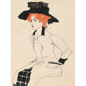 Cuadro en lienzo y poster Egon Schiele, Retrato de mujer II