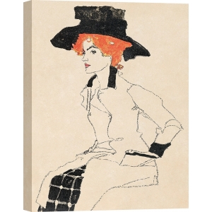 Cuadro en lienzo y poster Egon Schiele, Retrato de mujer II