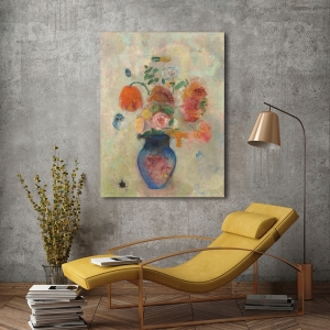Cuadro en lienzo, poster Odilon Redon, Jarrón grande con flores