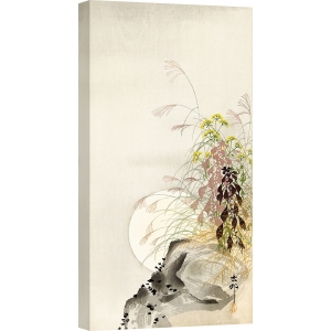 Japanese art print, canvas, poster Ohara Koson, Grass and Full Moon