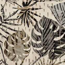 Cuadro de hojas moderno, lienzo y poster, Grant, Palmas grises II