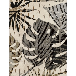 Cuadro de hojas, lienzo y poster, Composición de Palmas Grises III