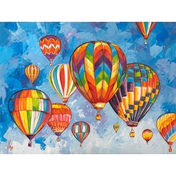 Kunstdruck und Leinwandbilder Heißluftballon-Parade von Luigi Florio