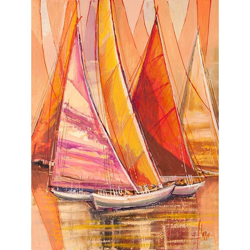 Sailboat wall art print, canvas, poster, Luigi Florio, Sails in the sun