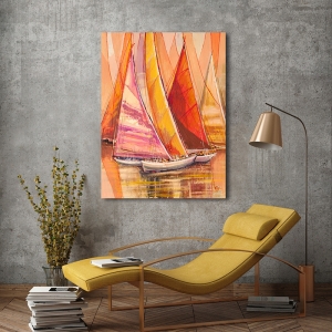 Sailboat wall art print, canvas, poster, Luigi Florio, Sails in the sun