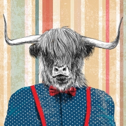 Wall art print and canvas with animal. Matt Spencer, Rough Guy det