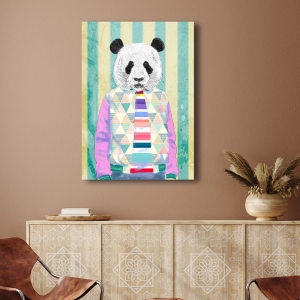 Wall art print, modern canvas with panda. Matt Spencer, The Dude