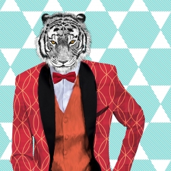 Tableau tigre de Matt Spencer, Wild Dandy. Toile, affiche