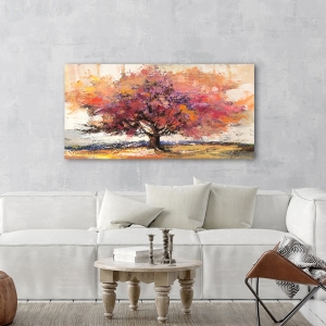 Quadro albero, stampa e tela. Luigi Florio, Albero d'autunno
