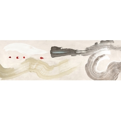 Quadro astratto bianco, Vibrating Waves di Haru Ikeda