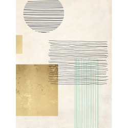 Abstrakte Kunstdruck, Linien und Formen III von Sayaka Miko