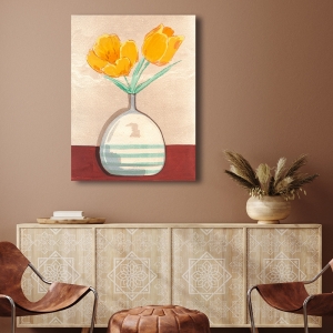 Kunstdruck, Leinwandbilder, Vase mit Tulpen I von Pat Dupree
