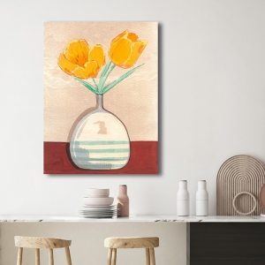 Tableau sur toile, affiche, Vase avec tulipes I de Pat Dupree