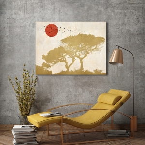 Tableau style scandinave, Au-dessus des arbres de Sayaka Miko