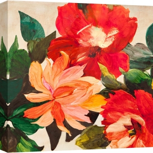 Quadro floreale su tela, Anna Borgese, Estate in giardino I