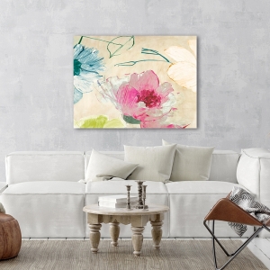 Modern flowers on canvas, Colorful Composition I by Kelly Parr