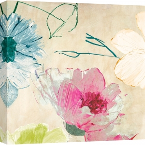 Cuadro en lienzo, Composición floral colorida I detalle, Kelly Parr