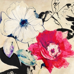 Cuadro en lienzo, Composición floral colorida II detalle, Kelly Parr