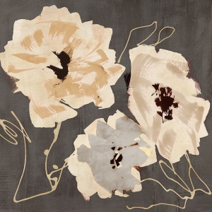 Tableau couleur neutre, Fleurs de terre I (détail) de Kelly Parr