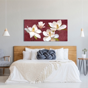 Tableau sur toile, affiche, Burgundy Magnolia de Luca Villa