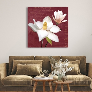 Tableau sur toile, affiche, Burgundy Magnolia I de Luca Villa