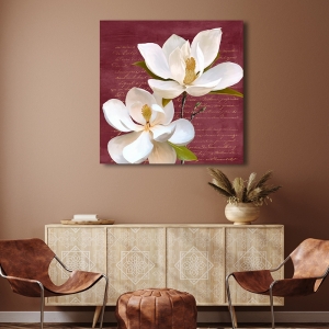 Tableau sur toile, affiche, Burgundy Magnolia II de Luca Villa