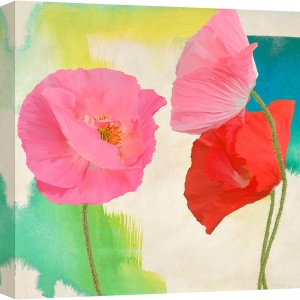 Tableau avec fleurs colorée, Festival I (détail) de Teo Rizzardi