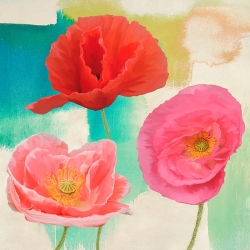 Quadro colorato con fiori moderni, Teo Rizzardi, Festival II