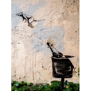 Poster Banksy, Rue des Hospitalières Saint-Gervais, Paris