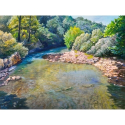 Wall art print and canvas, A bend in the creek by Adriano Galasso